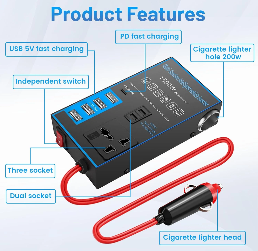 1500W Car Power Inverter