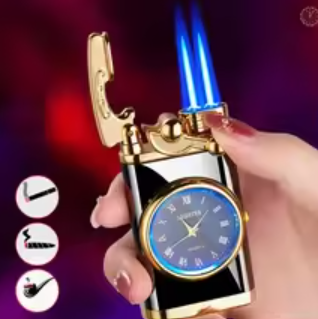 Dual Flame Metal Lighter  | Watch Torch Lighter